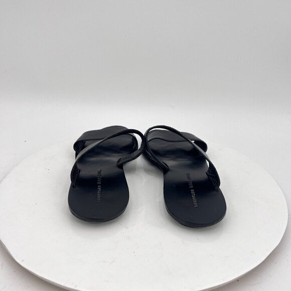 Loeffler Randall Women Size 5 Black Leather Slide Slip On Comfort Flat Sandal - Picture 6 of 11